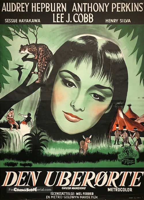 Green Mansions - Danish Movie Poster