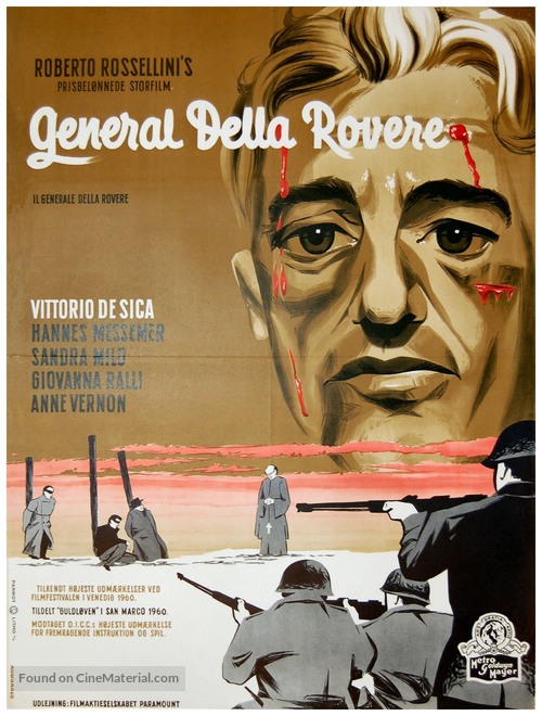 Il generale della Rovere - Danish Movie Poster