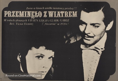 Gone with the Wind - Polish Movie Poster