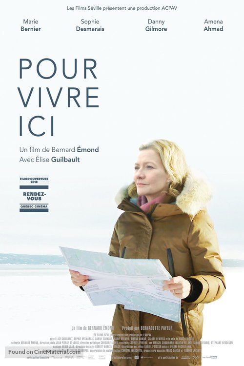 Pour vivre ici - Canadian Movie Poster