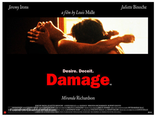 Damage - British Movie Poster