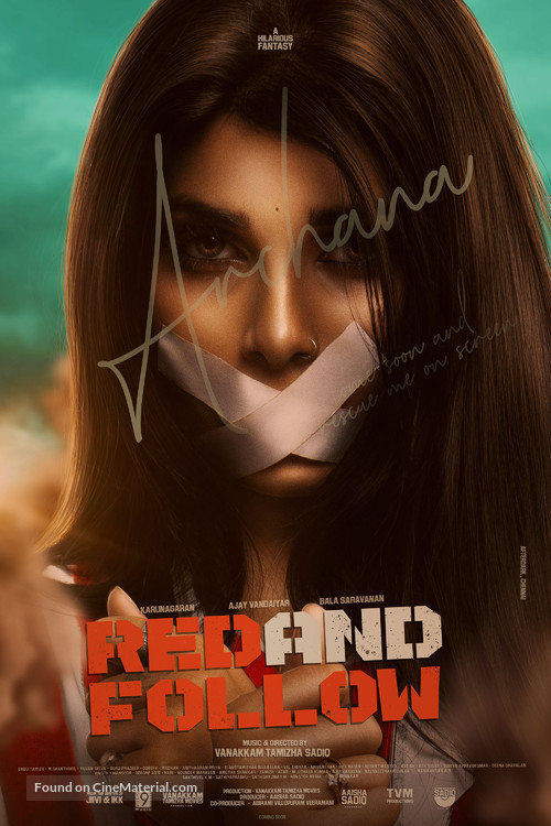 Red and Follow - Indian Movie Poster