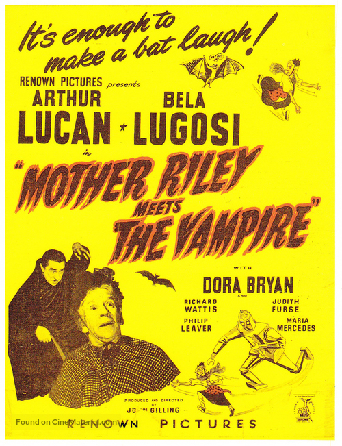 Old Mother Riley Meets the Vampire - British Movie Poster