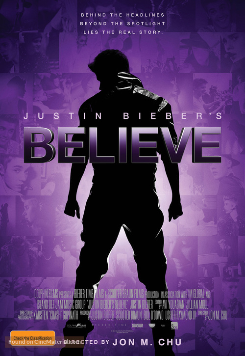 Justin Bieber&#039;s Believe - Australian Movie Poster