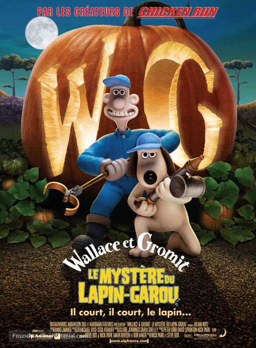 Wallace &amp; Gromit in The Curse of the Were-Rabbit - French Movie Poster