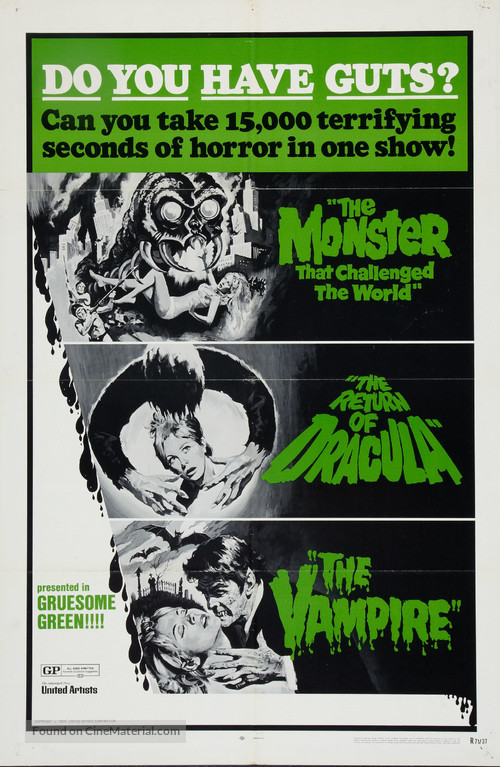 The Monster That Challenged the World - Combo movie poster