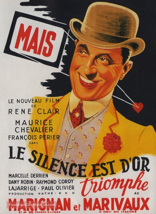 Le silence est d&#039;or, Le - French Movie Poster