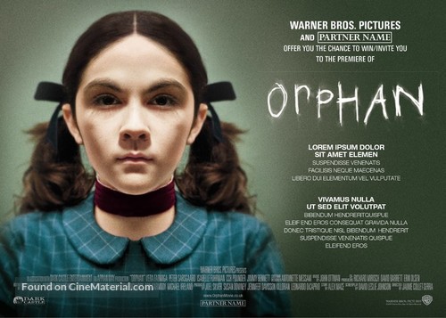 Orphan - British Movie Poster