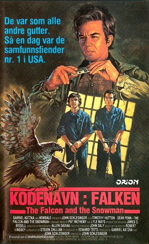 The Falcon and the Snowman - Norwegian VHS movie cover
