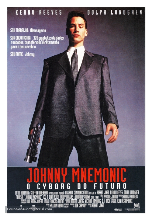 Johnny Mnemonic - Brazilian Movie Poster