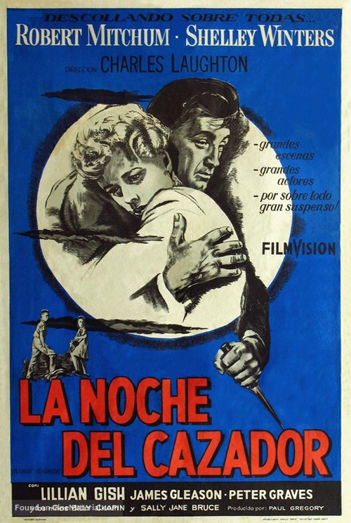The Night of the Hunter - Spanish Movie Poster