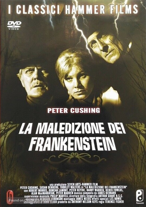 Frankenstein Created Woman - Italian DVD movie cover