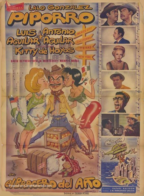 El bracero del a&ntilde;o - Mexican Movie Poster