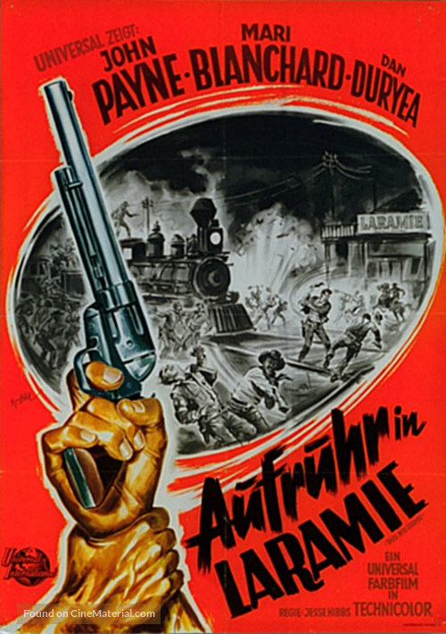 Rails Into Laramie - German Movie Poster