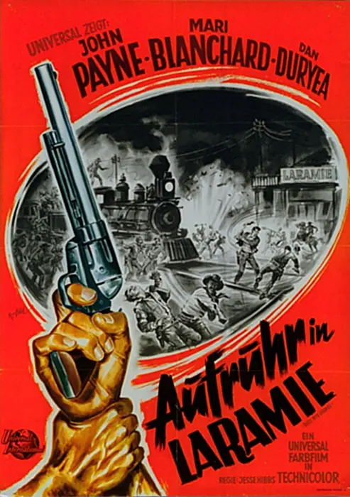 Rails Into Laramie - German Movie Poster