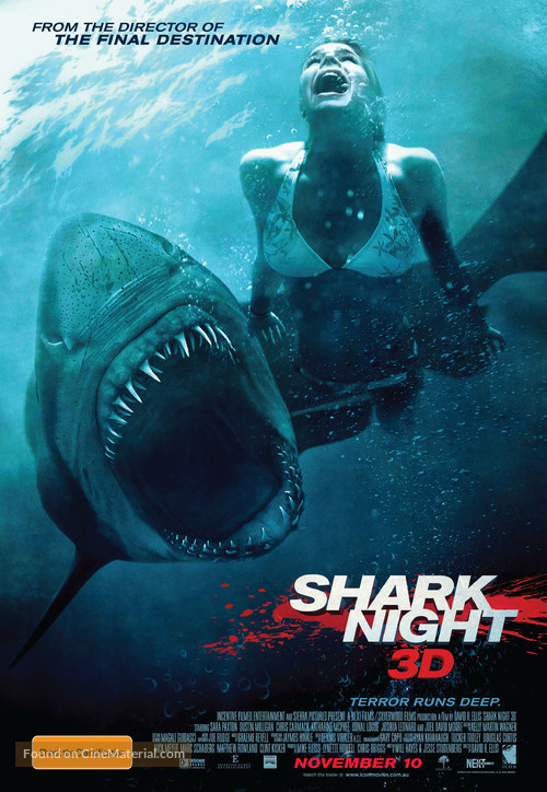 Shark Night 3D - Australian Movie Poster