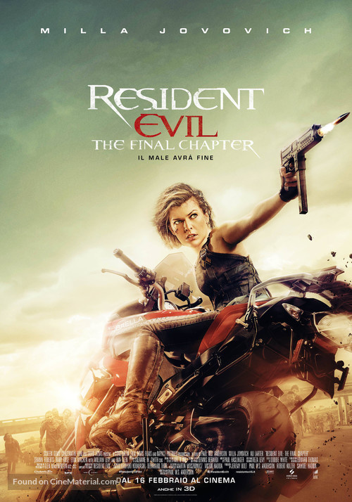 Resident Evil: The Final Chapter - Italian Movie Poster