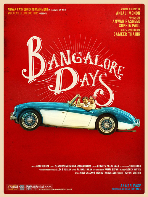 Bangalore Days - Indian Movie Poster