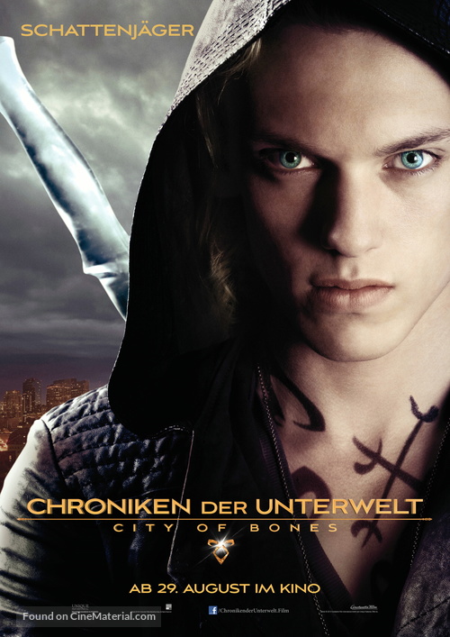 The Mortal Instruments: City of Bones - German Movie Poster