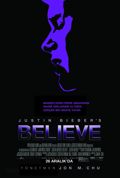 Justin Bieber&#039;s Believe - Turkish Movie Poster