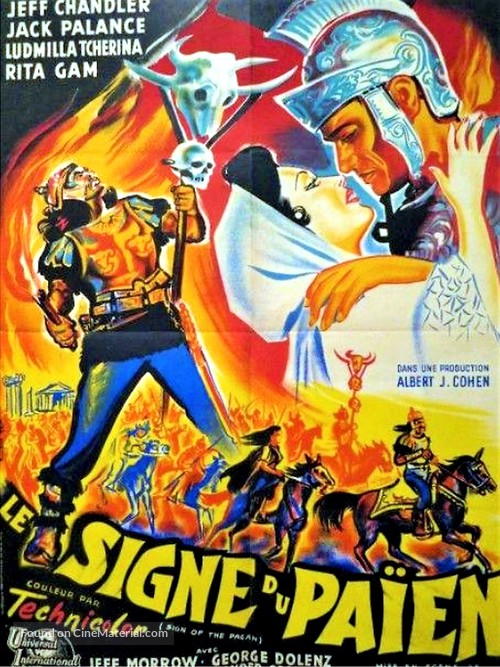 Sign of the Pagan - French Movie Poster