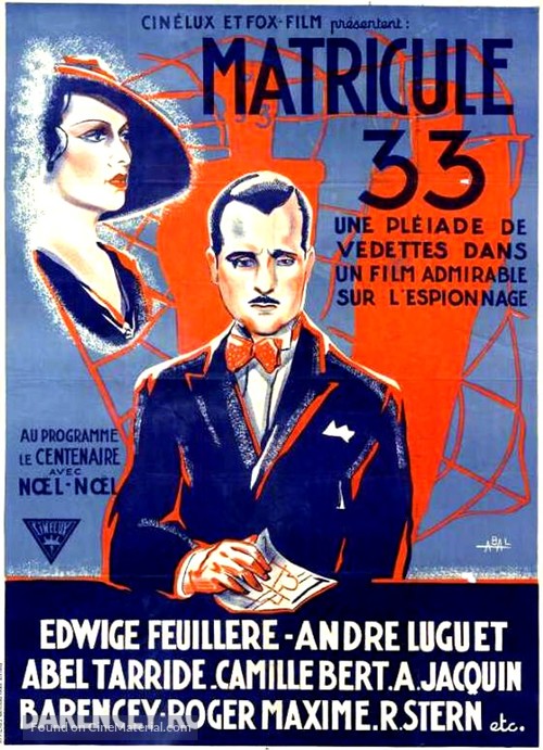 Matricule 33 - French Movie Poster