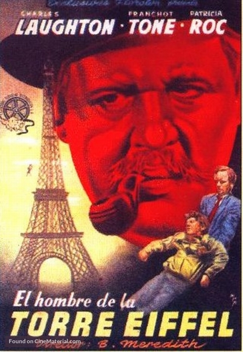 The Man on the Eiffel Tower - Spanish Movie Poster