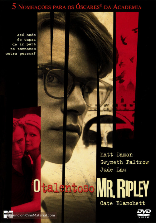 The Talented Mr. Ripley - Portuguese DVD movie cover