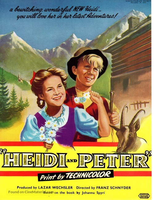 Heidi und Peter - British Movie Poster
