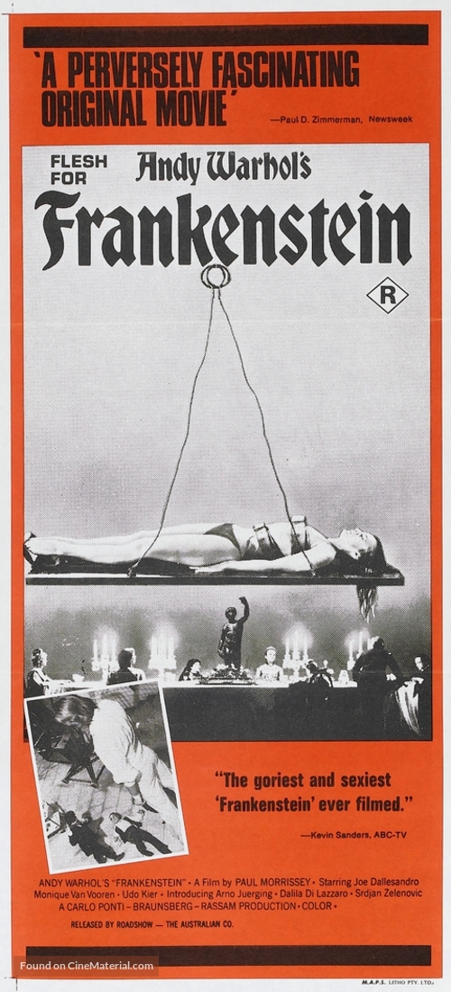 Flesh for Frankenstein - Australian Movie Poster
