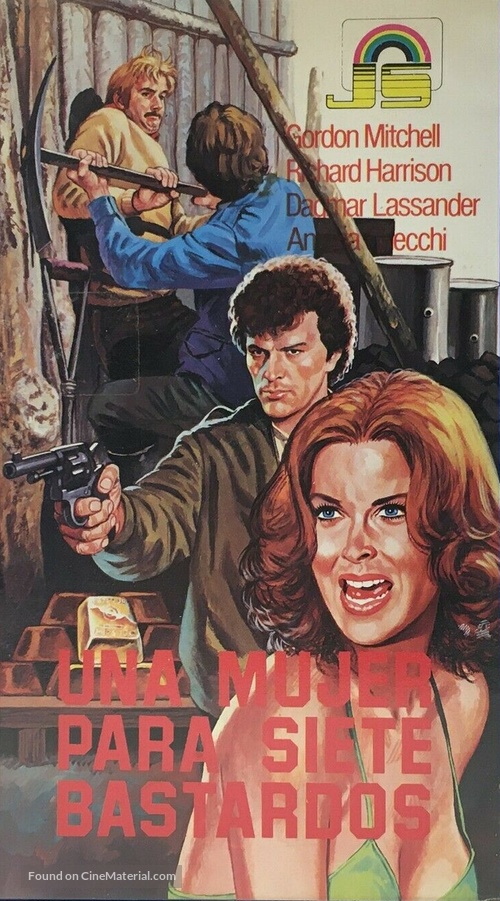 Una donna per 7 bastardi - Spanish VHS movie cover