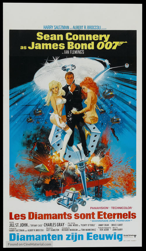 Diamonds Are Forever - Belgian Theatrical movie poster