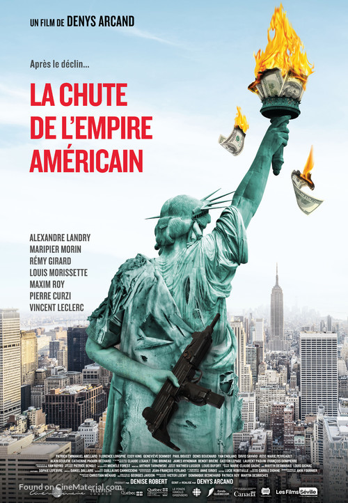 La chute de l&#039;empire am&eacute;ricain - Canadian Movie Poster