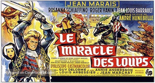 Le miracle des loups - Belgian Movie Poster