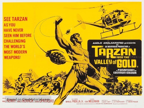 Tarzan and the Valley of Gold - British Movie Poster