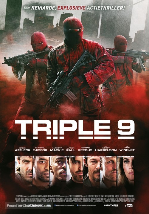 Triple 9 (2016) Belgian movie poster