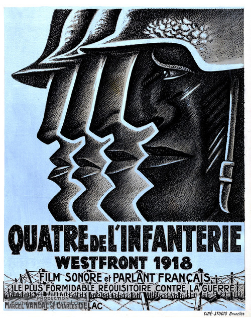 Westfront 1918: Vier von der Infanterie - Belgian Movie Poster