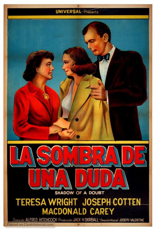 Shadow of a Doubt - Argentinian Movie Poster