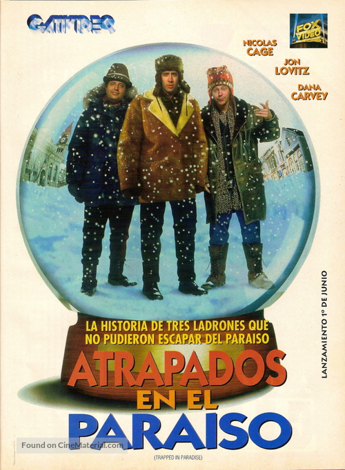 Trapped In Paradise - Argentinian DVD movie cover