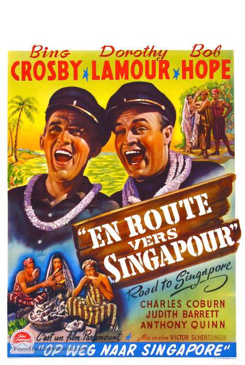 Road to Singapore - Belgian Movie Poster