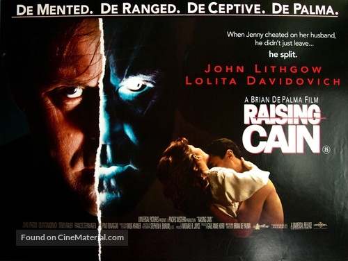 Raising Cain - British Movie Poster