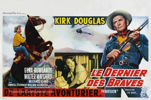 Lonely Are the Brave - Belgian Movie Poster
