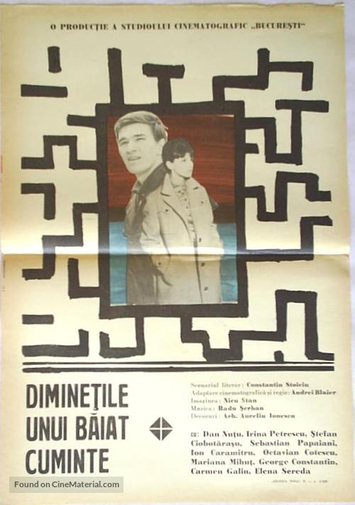 Diminetile unui baiat cuminte - Romanian Movie Poster