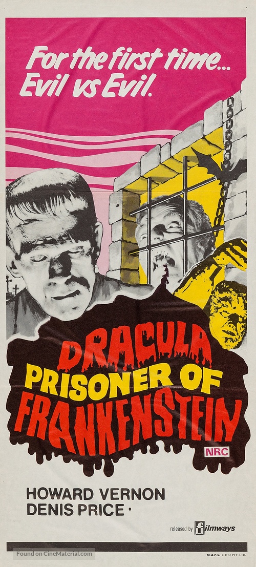 Dr&aacute;cula contra Frankenstein - Australian Movie Poster