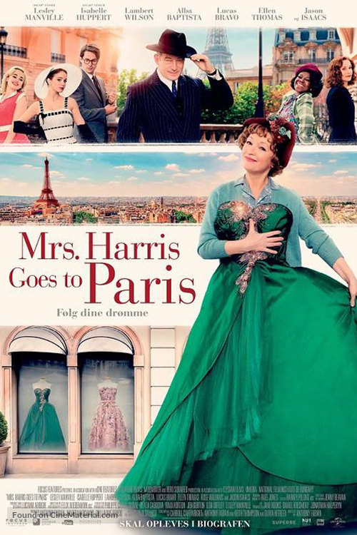 Mrs. Harris Goes to Paris - Danish Movie Poster