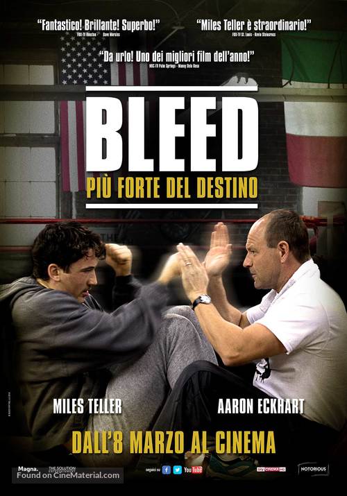 Bleed for This - Italian Movie Poster