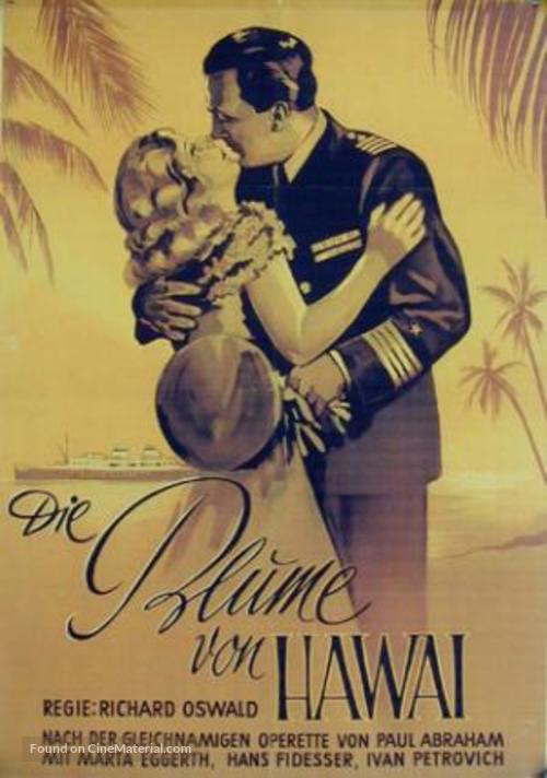 Die Blume von Hawaii - German Movie Poster
