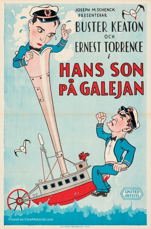 Steamboat Bill, Jr. - Swedish Movie Poster