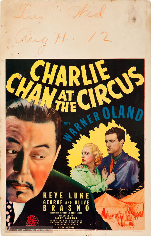 Charlie Chan at the Circus - Movie Poster