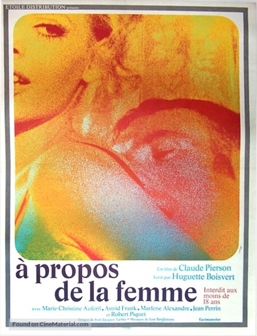 &Agrave; propos de la femme - French Movie Poster